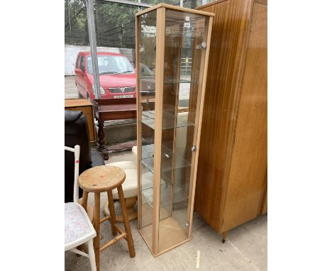 A MODERN DISPLAY CABINET, 14X13" 