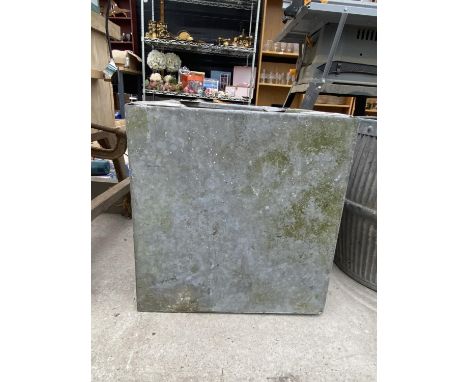 A VINTAGE SQUARE GALVANISED TANK 