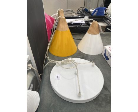 A RETRO HANGING LIGHT FITTING 