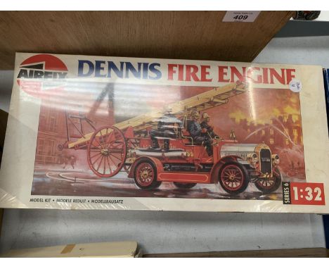 A UNOPENED BOXED AIRFIX 'DENNIS FIRE ENGINE' MODEL KIT 