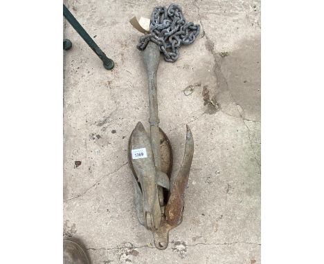 A VINTAGE FOLDING BOAT ANCHOR 