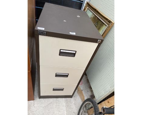 AN OFFICE WORLD THREE DRAWER FILING CABINET 