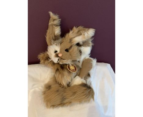 A NEW AND TAGGED CHARLIE BEAR RABBIT GLOVE PUPPET 'MEADOW' 