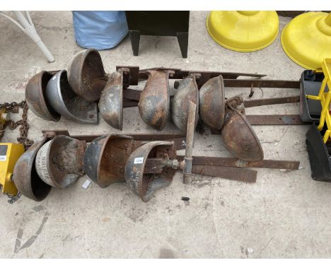 A LARGE QUANTITY OF VINTAGE CAST IRON WATER BOWLS 
