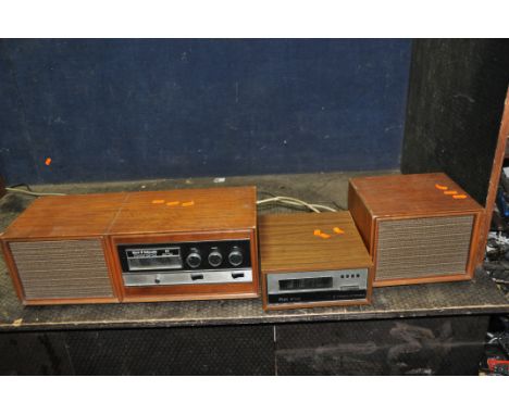 VINTAGE HI FI EQUIPMENT, including a Radio mobile eight track hi fi with one extension speaker (no plug so UNTESTED) and a We