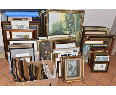 A LARGE QUANTITY OF PRINTS ETC, to include a Don Breckon signed tram print, a signed Pogus Caesar limited edition print of a 