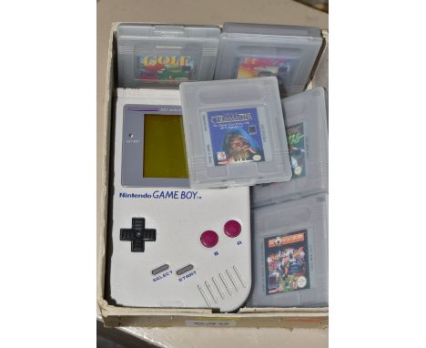 NINTENDO GAMEBOY AND GAMES, includes Tetris, Golf, The New Chess Master, Top Ranking Tennis, F1 Race and Soccer, everything i