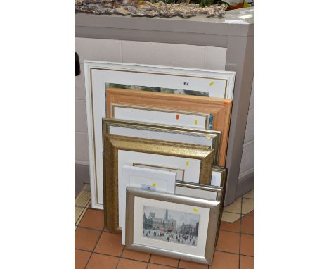 A COLLECTION OF DECORATIVE PRINTS ETC, to include a signed Gordon King print 'Isabella', approximate size 49cm x 62cm, two si