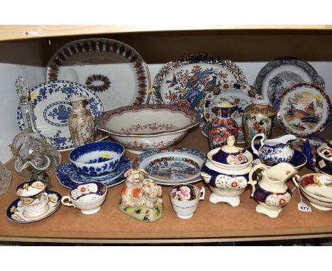A LARGE GROUP OF MOSTLY ORIENTAL AND ORIENTAL-INSPIRED CERAMICS to include two hand painted Satsuma vases, two F &amp; Sons '