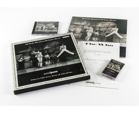 The Who, Limited edition Box set of Who's Better, Who's Best (LP, Cassette & CD), plus press release and plinth. Numbered 143