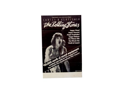 The Rolling Stones, original 'Ladies & Gentlemen' poster  The World's first Quadraphonic film concert, some fold creases and 