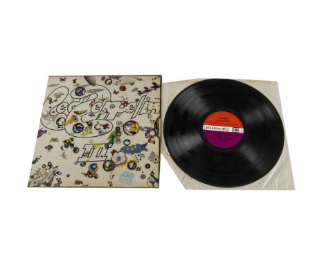 Led Zeppelin, Led Zeppelin III (Three) LP - Original UK Release 1970 - Atlantic 2401002, 'Rotator' Gatefold Sleeve, Plum labe
