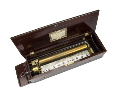 Musical box, forte-piano, key-wind, by Nicole Frères, No. 32814, playing six operatic and other airs (Gamme no. 1344), with e