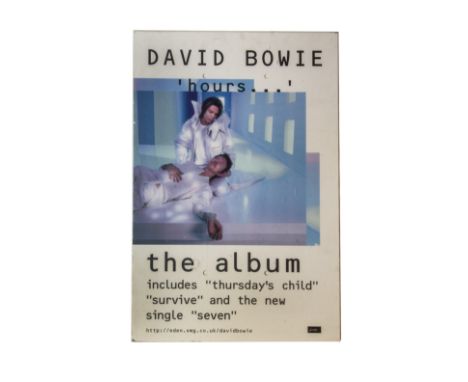 David Bowie / Poster, A framed thick Card Poster for the Hours Album - Possibly used for a Store display. Approxinately 50cm 