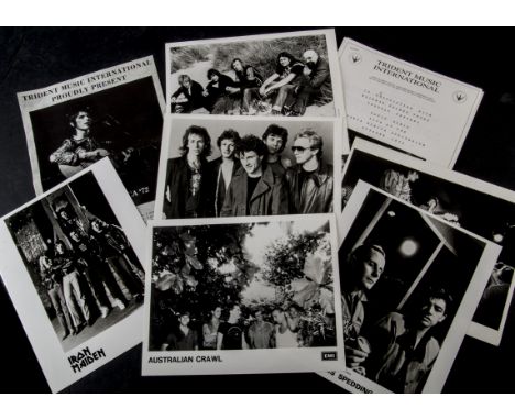 David Bowie/Promotional Photographs, an A4 double sided flyer with Trident Music promoting 'Santa Monica 72' together with a 