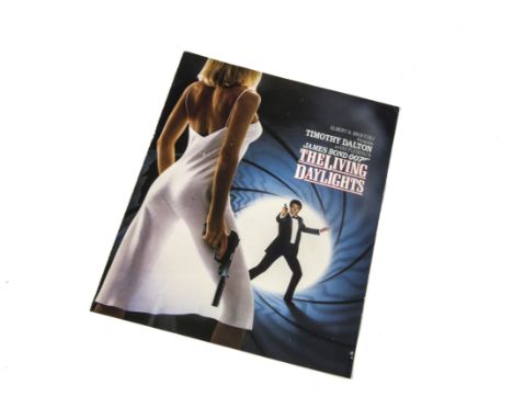 James Bond, The Living Daylights cast and crew credit leaflet 20cm x 20cm 