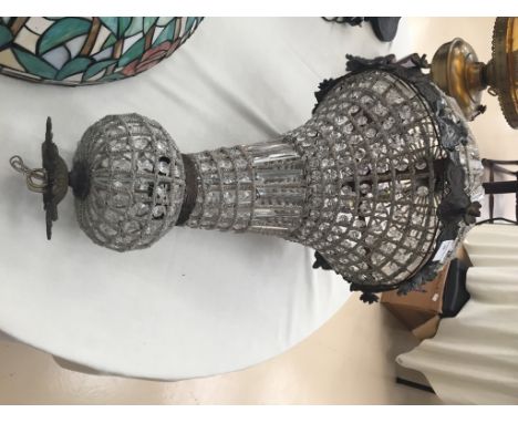 A glass chandelier