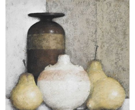 Terry Whybrow (b.1932)"Painting 101"Signed verso, inscribed verso and dated (19)98, oil on board, 23cm by 25cmSome very light