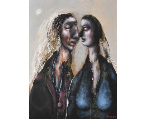 Chris Gollon (b.1953)"Love II"Signed, acrylic on canvas, 60cm by 45cmSold together with a signed copy of "Chris Gollon, Human
