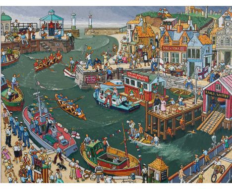 Joe Scarborough (b.1938)"Whitby Regatta"Signed and dated (19)89, oil on canvas, 71cm by 91cmProvenance: Rona Gallery, London 