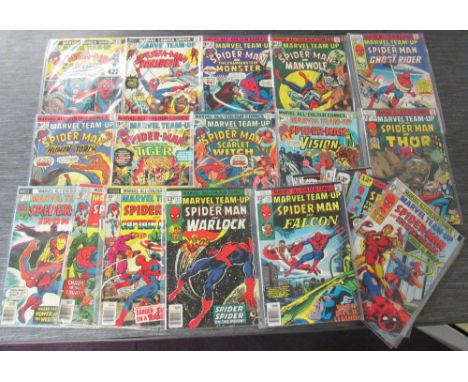 A good collection of Bronze Age Marvel Team Up comics including Spider-man, Captain America, Daredevil. Frankenstein Monster,