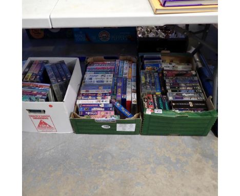 Approximately sixty VHS tapes to include Disney, Star Wars, Star Trek and Willow. Not available for in-house P&amp;P