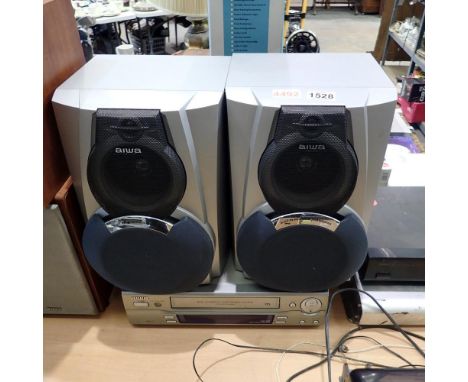 Aiwa video recorder GX1100 and pair of Aiwa speakers. Not available for in-house P&amp;P 