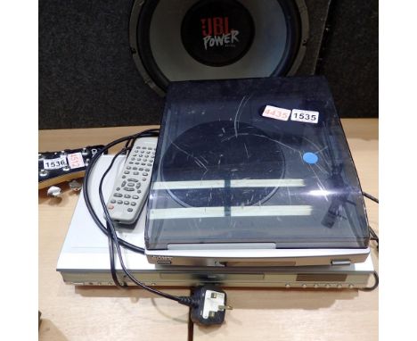 Sony turntable and a Toshiba DVD player. All electrical items in this lot have been PAT tested for safety and have passed. Th