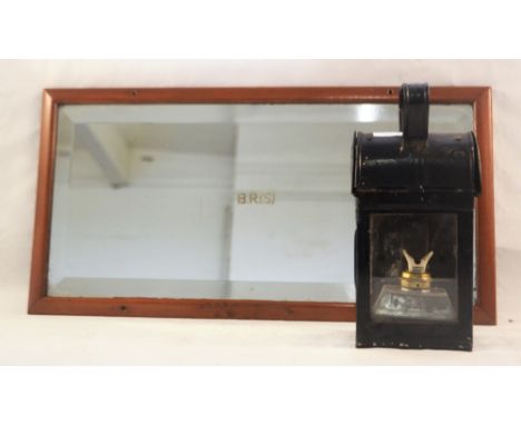 A railway hand lamp BR(M) plus a carriage mirror BR(S)