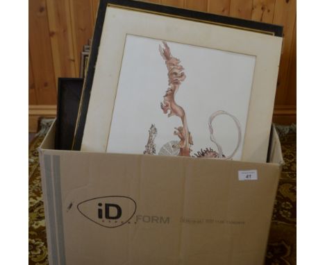 A limited edition print titled 'Die Ruppen Tanzen Lassen', 64/80, signed lower right, 17" x 14", six signed Terry Harrison cr