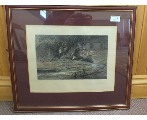 Thorburn and other limited edition woodcock and bird prints plus other pictures