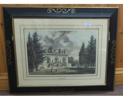 A set of six coloured prints of major stately homes, 11" x 16"