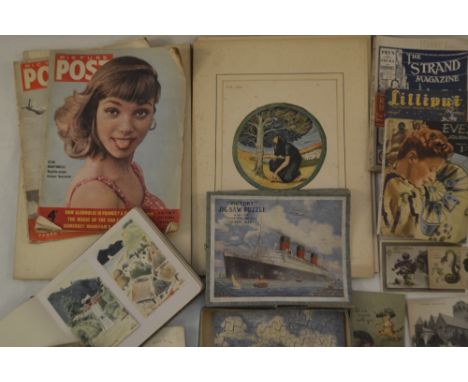 Various prints, P&O ships menus plus other items
