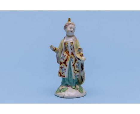A DERBY PORCELAIN FIGURE OF A LADY
Late 18th Century, 
The figure holding a flower in her right hand

Please email hello@hotl