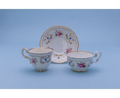 A GROUP OF THREE TRIOS
Early-mid 19th Century
All painted with floral decoration 

Please email hello@hotlotz.com to request 