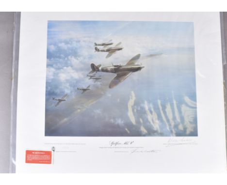 Frank Wootton (1911-1998) pair of limited edition coloured prints, 'Hurricane Mk I: Bob Stanford-Tuck leading 257 Squadron in