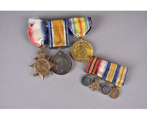 A WWI Army Ordnance Corps trio, Victory, War and 1914-15 Star, awarded to 06804 PTE F.LOVELL A.O.C, together with an unrelate