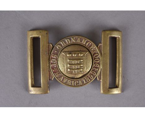An early 20th Century Ordnance Corp belt buckle, having South Africa 1899-1900 Honour 