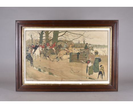 PLEASE NOTE THE NEW ESTIMATE ON THIS LOTCecil Aldin (1870-1935) five coloured prints of hunting theme, including 'South Berks