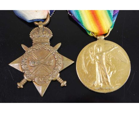 A WW I 1914-15 Star, naming 562 DVR: R. LEDGUARD. R.G.A., together with a Victory medal, M2 - 137578 PTE. S. MATHIS. A.S.C. (