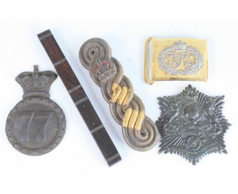 A 19th century mahogany and pewter banded campaign knife and fork, the knife blade stamped W.H. Wragg Patentee, 18.5cm, toget