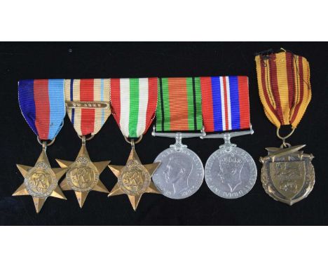 A group of six medals, to include 1939-1945 Star, Africa Star with 8th Army clasp, Italy Star, Defence, War and Dunkirk, toge