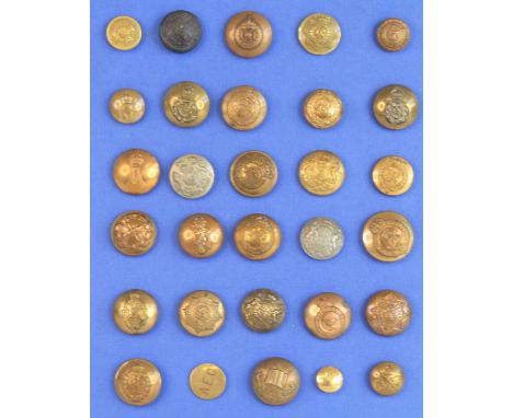 A large collection of military Corps buttons, with seventy being card mounted the majority in annotated sleevs, to include Wo