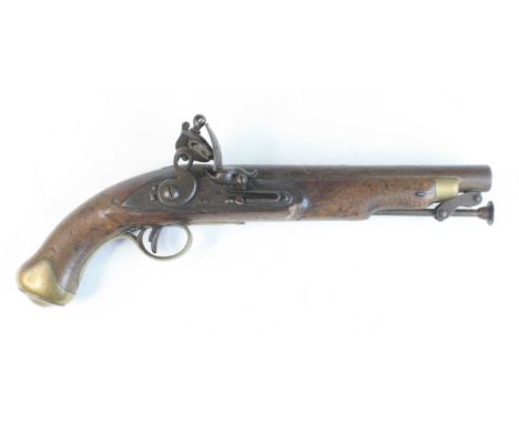 An early 19th century New Land Pattern Trooper's pistol, the 22cm barrel with King's proofs and captive ram-rod below, the lo