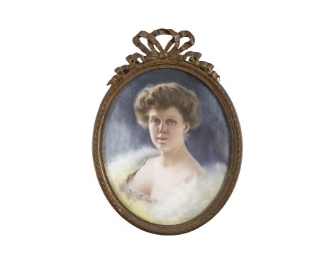 E DORDAN, c. 1900Portrait of a LadyPastel, oval, 57 x 47cmSigned