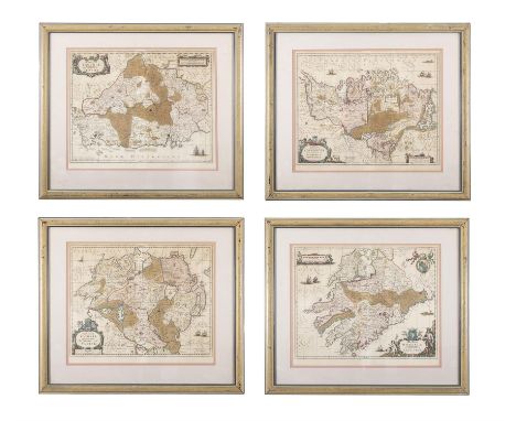PETRUS SCHENK & GERARD VALK AFTER JANSSON Four Provinces of Ireland Handcoloured engravings, each  380 x 480mm 1705, third st