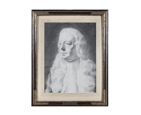 ROBERT WEST (1710 - 1770)Portrait of Henry Boyle, head and shoulders wearing a full wig and white stock Chalks on grisaille, 