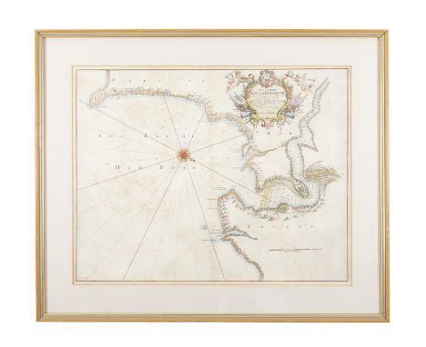 GREENVILLE COLLINS (1653 - 1693)Chart of Kinsale Handcoloured engraving, 450 x 580mmInscribed 'J. Harris Sculpt',&nbsp;bottom