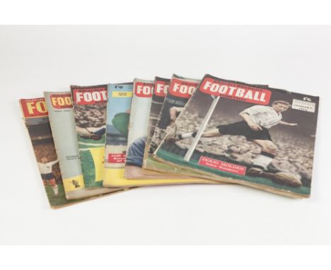 MANCHESTER CITY V BLACKPOOL FOOTBALL PROGRAMME, 1956, token clipped, together with EIGHT EDITIONS OF 'CHARLES BUCHAN'S FOOTBA