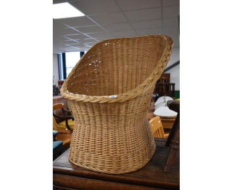 A vintage wicker chair